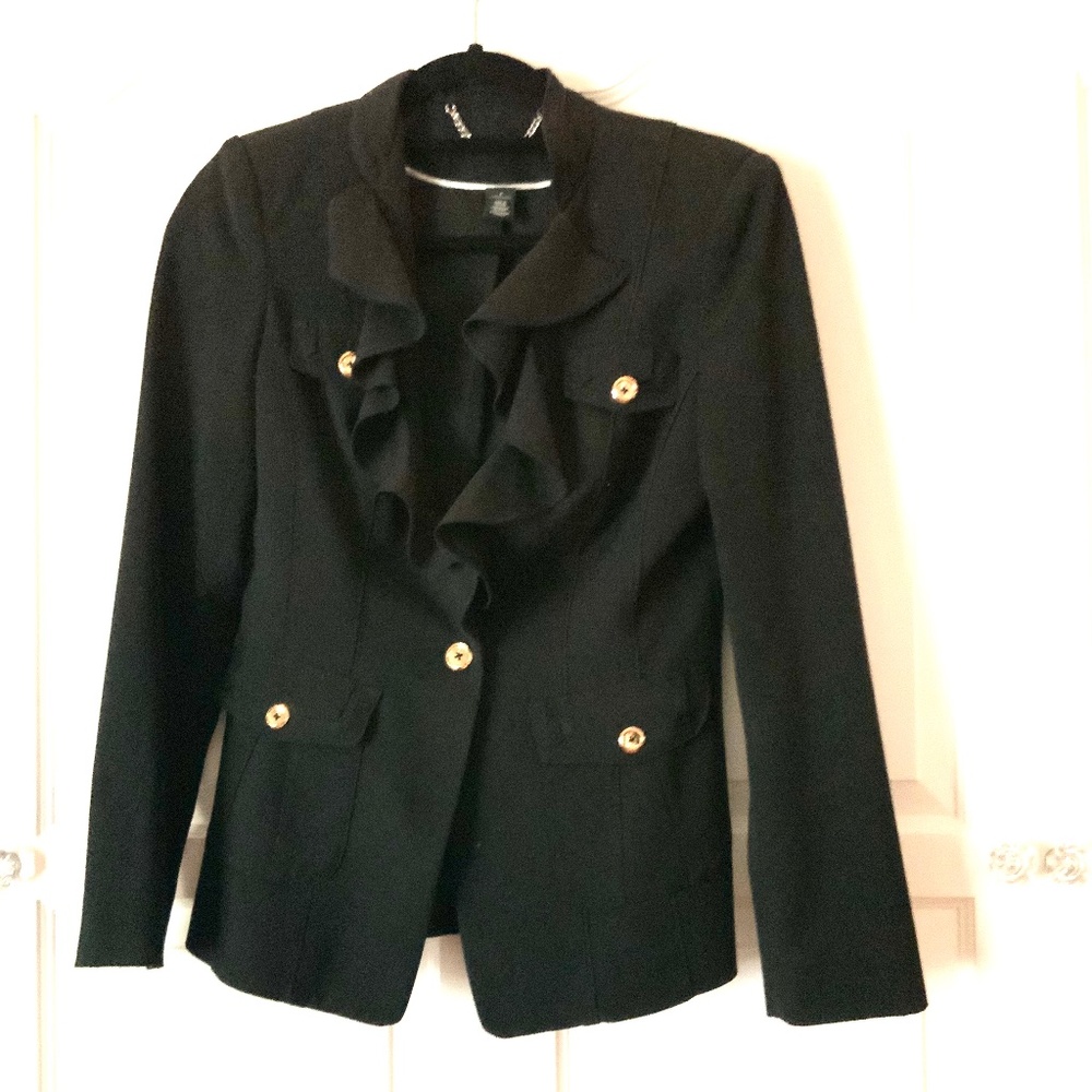 White House Black Market Gold Buttoned Blazer